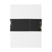 Rustic Black Botanical Wedding Uitnodigingen Wikkel (Achterkant Voorbeeld)