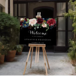 Rustic Black Botanical Wedding Welcome Sign Poster<br><div class="desc">Dit netelige zwarte botanische trouwlintje is perfect voor een klassieke bruiloft. Het ontwerp is voorzien van bruine, rode, marineuze, blauwe en zwarte stralende en grijze handbeschilderde bloemen in een zwarte achtergrond, die de natuurlijke schoonheid inspireren. Maak van dit poster uw door de naam van de bruid en de bruidegom, en...</div>