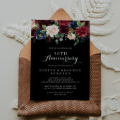 Rustic Black Botanisch 50ste Huwelijksjubileum Kaart