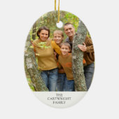 Rustic Black Buffalo Pset PRETTIGE FEESTDAGEN Foto Keramisch Ornament (Achterkant)