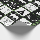 Rustic Black Buffalo Pset Wilderness Adventure Cadeaupapier (Hoek)