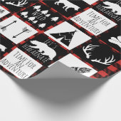 Rustic Black Buffalo Pset Wilderness Adventure Cadeaupapier (Hoek)