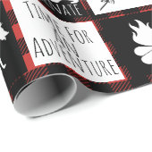 Rustic Black Buffalo Pset Wilderness Adventure Cadeaupapier (Rol Hoek)