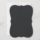 Rustic Black Burlap Die-Cut Wedding Invitations Kaart (Achterkant)