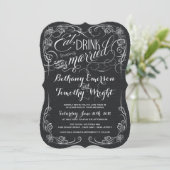 Rustic Black Burlap Die-Cut Wedding Invitations Kaart (Staand voorkant)