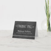Rustic Black Chalkboard - Aangepast Afstuderen Bedankkaart (Voorkant)