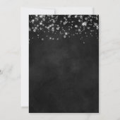 Rustic Black Chalkboard Diamonds Elegant Wedding Kaart (Achterkant)