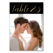 Rustic Black Chalkboard Wedding Photo Kaart (Achterkant)