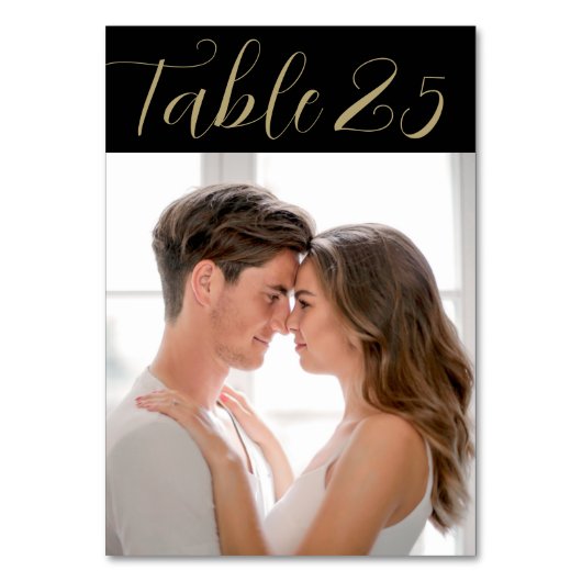 Rustic Black Chalkboard Wedding Photo Kaart (Voorkant)