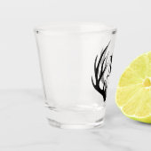 Rustic Black Deer Antlers | Monogram Shot Glas (Links)