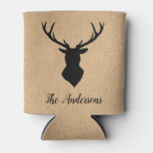 Rustic Black Deer | Kraft | Familienaam Blikjeskoeler (Voorkant)