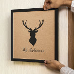 Rustic Black Deer | Kraft | Familienaam Canvas Afdruk<br><div class="desc">Introductie van onze Rustic Black Deer op Kraft design,  een perfecte mix van tijdloze charme en gepersonaliseerde elegantie! Breng een vleugje rustieke charme en familiepride in uw huis of verras iemand speciaal met een uniek cadeau. Pas uw rustieke zwarte hert aan | Kraft | Familienaam product vandaag!</div>