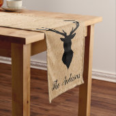 Rustic Black Deer | Kraft | Familienaam Medium Tafelloper (Voorbeeld)