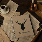 Rustic Black Deer | Kraft | Familienaam Planner