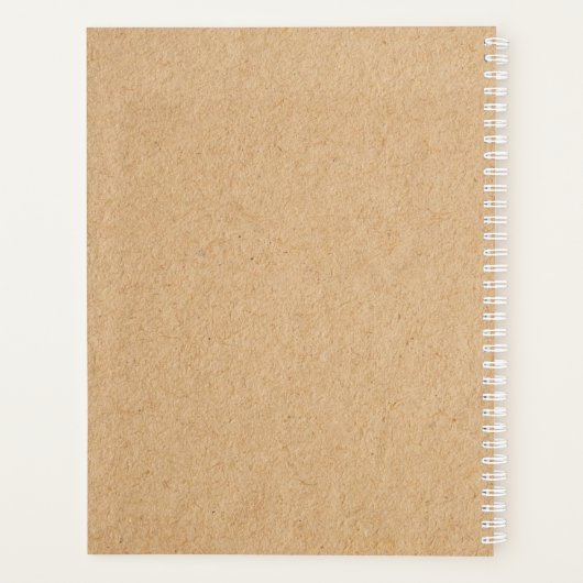 Rustic Black Deer | Kraft | Familienaam Planner (Achterkant)