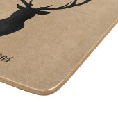 Rustic Black Deer | Kraft | Familienaam Snijplank (Hoek)