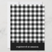 Rustic Black en Dusty Blue Wedding Invitations (Achterkant)