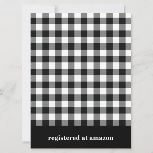 Rustic Black en Dusty Blue Wedding Invitations (Achterkant)