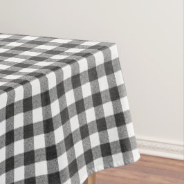 Rustic Black en White Gingham | geruit Tafelkleed