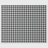 Rustic Black en White Gingham Pattern Cadeaupapier (Vlak)