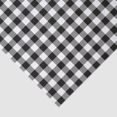 Rustic Black en White Gingham Pattern Tissuepapier (Detail)