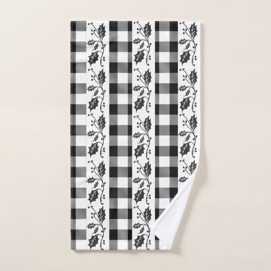 Rustic Black en White Pset Winter Bad Handdoek (Handdoek)