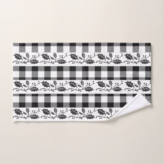 Rustic Black en White Pset Winter Bad Handdoek (Handdoek)