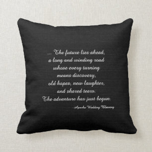 Rustic Black Faux Burlap Apache Wedding Blessing Kussen