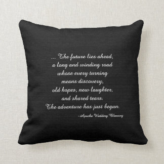 Rustic Black Faux Burlap Apache Wedding Blessing Kussen