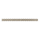Rustic Black Faux Burlap Polka Dot Pattern Satijnen Lint (Voorkant)