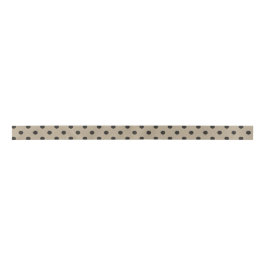 Rustic Black Faux Burlap Polka Dot Pattern Satijnen Lint