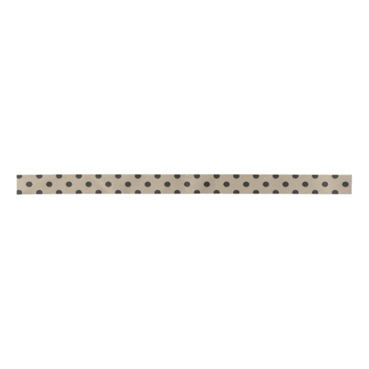 Rustic Black Faux Burlap Polka Dot Pattern Satijnen Lint (Voorkant)
