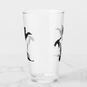 Rustic Black Flying Ducks Silhouette Glas (Links)