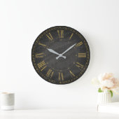  Rustic Black Gold Decorative Roman Numeral Grote Klok (Huis)