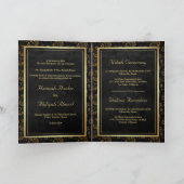  Rustic Black Gold Filigree Muslim Wedding (Binnen)