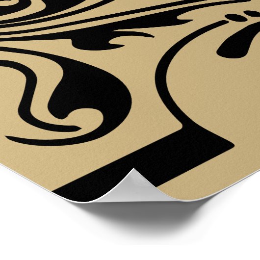 Rustic Black Gold zitplan poster (Hoek)