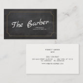 Rustic Black  handgeschreven Script Typografie Visitekaartje (Voorkant / Achterkant)