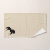 Rustic Black Horse Silhouettes & Taupe Bad Handdoek (Handdoek)