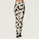 Rustic Black Horse Silhouettes & Taupe Leggings (Achterkant)