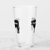 Rustic Black Koe Silhouette Farmhouse Glas (Links)