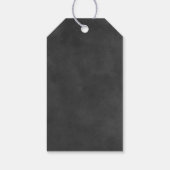 Rustic Black Krijtbord Custom 2025 Afstuderen Naam Cadeaulabel (Achterkant)