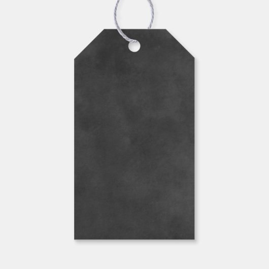 Rustic Black Krijtbord Custom 2025 Afstuderen Naam Cadeaulabel (Achterkant)