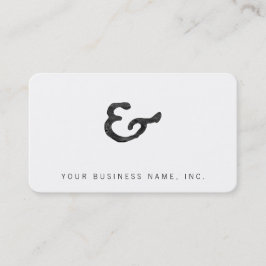Rustic Black Letterpress Ampersand Visitekaartje