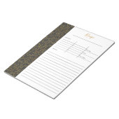 Rustic Black Linen Gold Leaf Blank Recipe Notitieblok (Schuin)