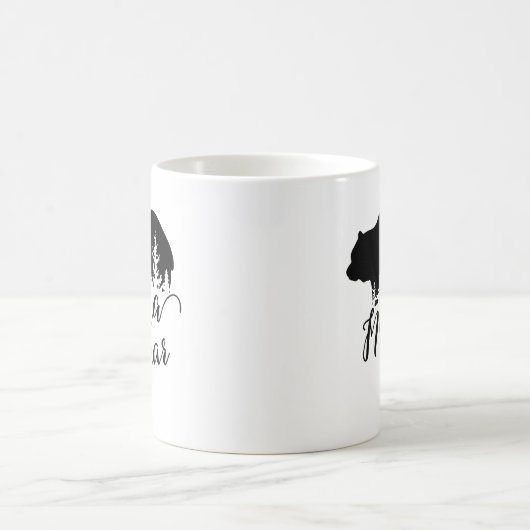 Rustic Black Mama Beer & Evergreen Trees Koffiemok (Center)