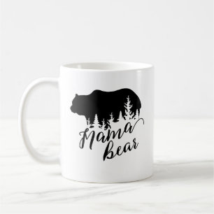 Rustic Black Mama Beer & Evergreen Trees Koffiemok