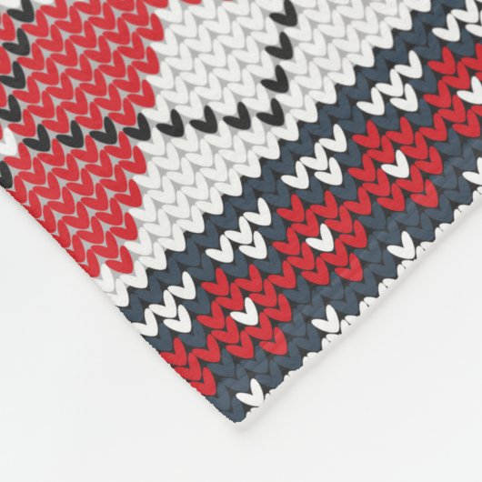 Rustic Black Moose Fair Isle Pattern Fleece Deken (Hoek)