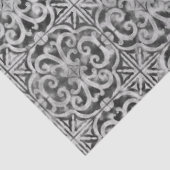 Rustic Black n White Farmhouse Tegel ontkoppeling Tissuepapier (Detail)