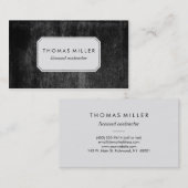 Rustic Black Professional Visitekaartje (Voorkant / Achterkant)