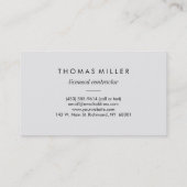 Rustic Black Professional Visitekaartje (Achterkant)